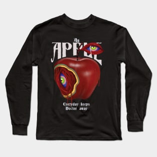 An Apple everyday keeps doctor away - surreal art Long Sleeve T-Shirt